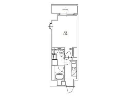 JU RUY ICHIGAYA DAIMACHI(1K/5階)の間取り写真