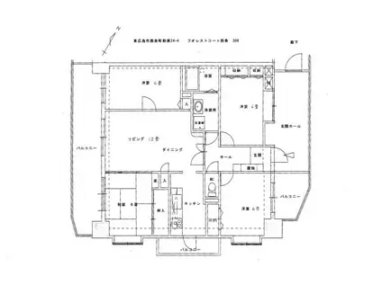 フォレストコート西条(4LDK/3階)の間取り写真