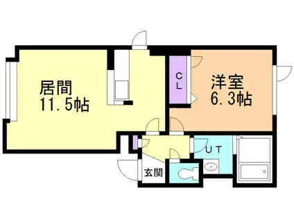 シャーメゾンGLⅡ(1LDK/1階)の間取り写真