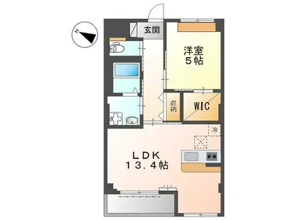 ラ・フォーレモンテ(1LDK/3階)の間取り写真