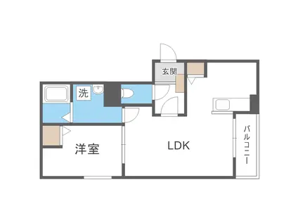 LA VITA COMODO SAPPOR(1LDK/3階)の間取り写真