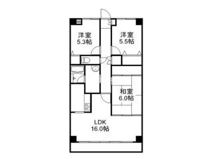 アクトヒルズ八千代II(3LDK/15階)の間取り写真