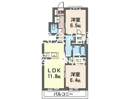 CEREZO(2LDK/1階)の間取り写真