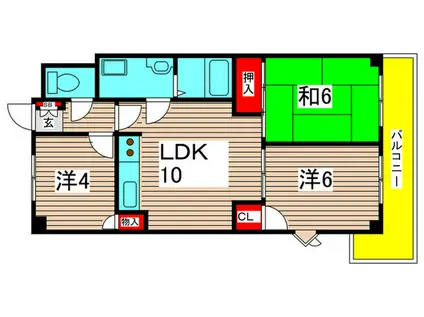 アイリスガーデン堀切(3LDK/2階)の間取り写真