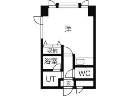 ベイシティオキ(ワンルーム/4階)の間取り写真
