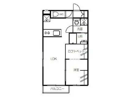 グランドール保谷(1SLDK/3階)の間取り写真