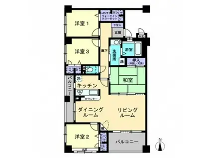 コアマンションネクステージ平成さくら通(4LDK/4階)の間取り写真