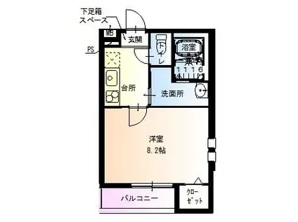 フジパレス堺もずサウスⅡ番館(1K/3階)の間取り写真