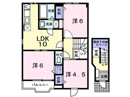 サンリット(3LDK/2階)の間取り写真