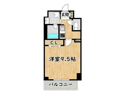 HK RESIDENCE(1K/4階)の間取り写真
