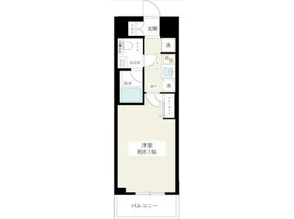 ハイズクレセール清澄白河(1K/5階)の間取り写真