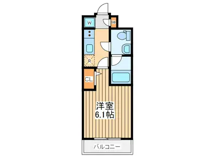 リルシア横濱鶴見2(1K/4階)の間取り写真