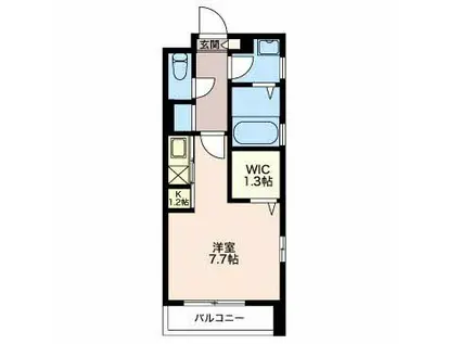 ラ・クリエーションRYU(1K/1階)の間取り写真