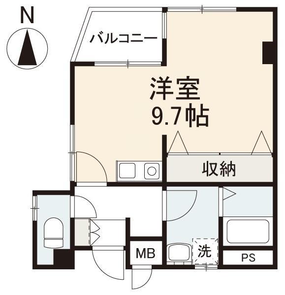 エミナール上福岡(ワンルーム/4階)の間取り写真