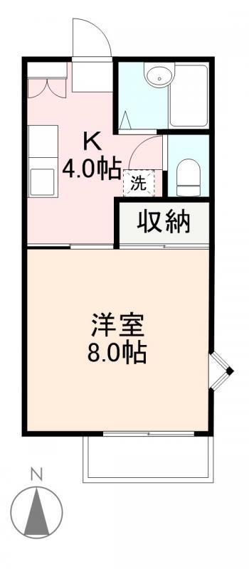 アルベール屋島(1K/1階)の間取り写真