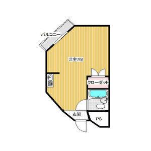 新星ビル上小阪(ワンルーム/1階)の間取り写真