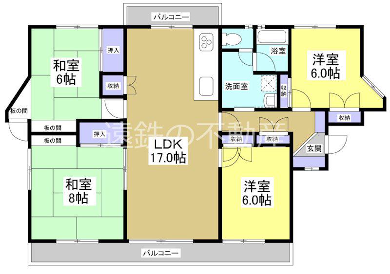 メゾン・ド・エスポワール(4LDK/1階)の間取り写真
