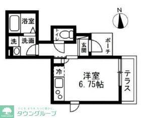 FORESTIII西寺尾(1K/1階)の間取り写真