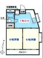 シティルミエール(2DK/3階)の間取り写真