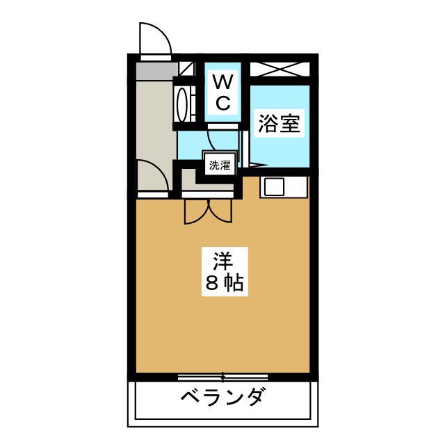 ル・アーブル(ワンルーム/3階)の間取り写真