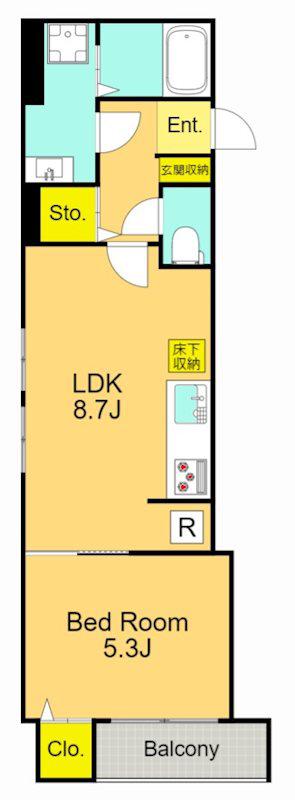 グランドパレス大森(1LDK/1階)の間取り写真