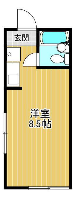 サンハウス永田(1K/1階)の間取り写真