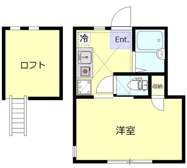 ラルーチェ武蔵小杉(1K/2階)の間取り写真