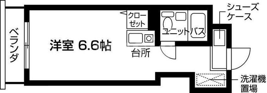 プロムナード三軒茶屋(ワンルーム/2階)の間取り写真