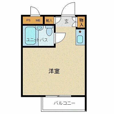 ハイシティ三軒茶屋第2(ワンルーム/3階)の間取り写真