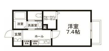 TMメゾン(1K/1階)の間取り写真