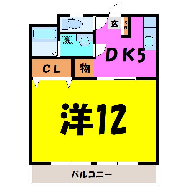 岡田マンション(1DK/1階)の間取り写真