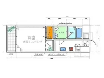 オリエントビル NO.77(1K/7階)の間取り写真