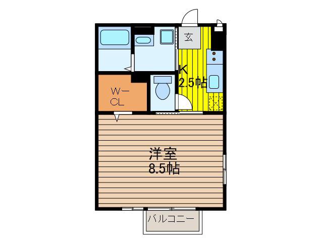 ダンヒル壱番館(1K/1階)の間取り写真