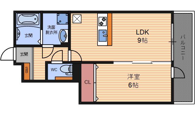 コート・アッキーノ(1LDK/2階)の間取り写真