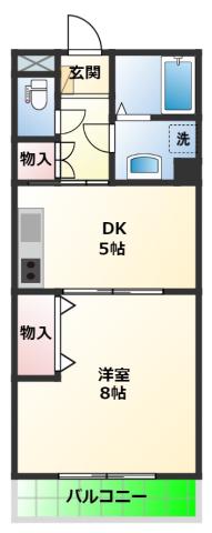 リッツ・東静岡(1DK/4階)の間取り写真