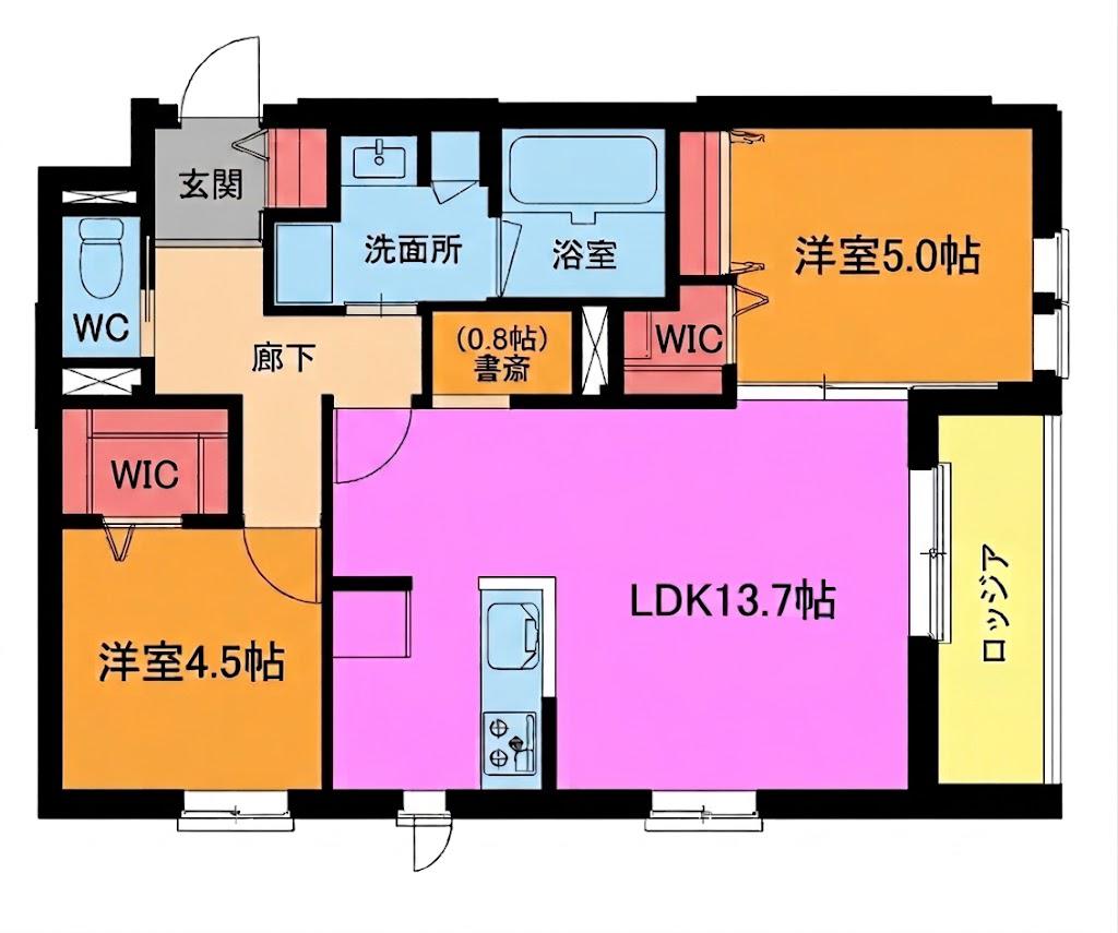 クアルトシンワ(2LDK/3階)の間取り写真