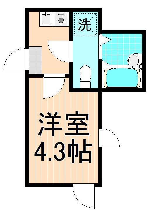 リブ綾瀬(1K/2階)の間取り写真