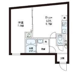 レピュア小石川レジデンスII(1LDK/1階)の間取り写真