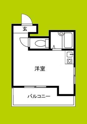 TKマンション(ワンルーム/4階)の間取り写真