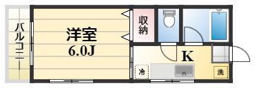 アーバンフラット桜田A棟(1K/1階)の間取り写真
