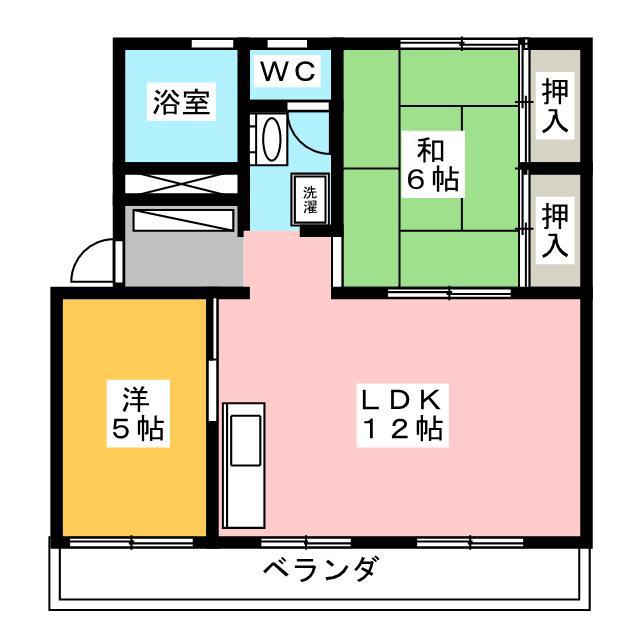 レジデンス淳(3DK/2階)の間取り写真
