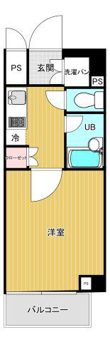 ルーブル高円寺南(1K/2階)の間取り写真