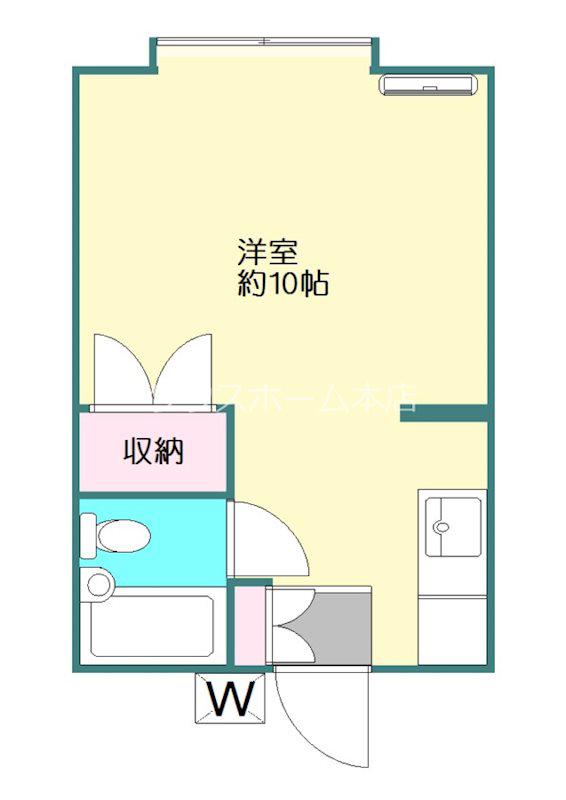 オリオンハイム(ワンルーム/2階)の間取り写真
