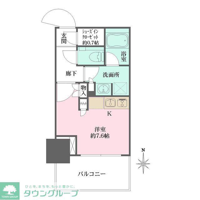 大崎ステーションレジデンス(ワンルーム/15階)の間取り写真