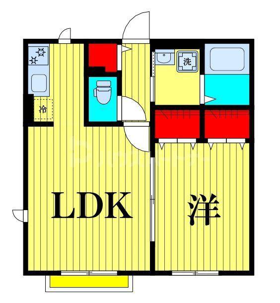 タロエイト2(1LDK/2階)の間取り写真
