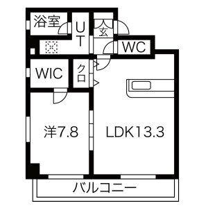 ラプーリア御器所(1LDK/3階)の間取り写真