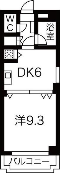 音羽壱番館金山(1DK/3階)の間取り写真