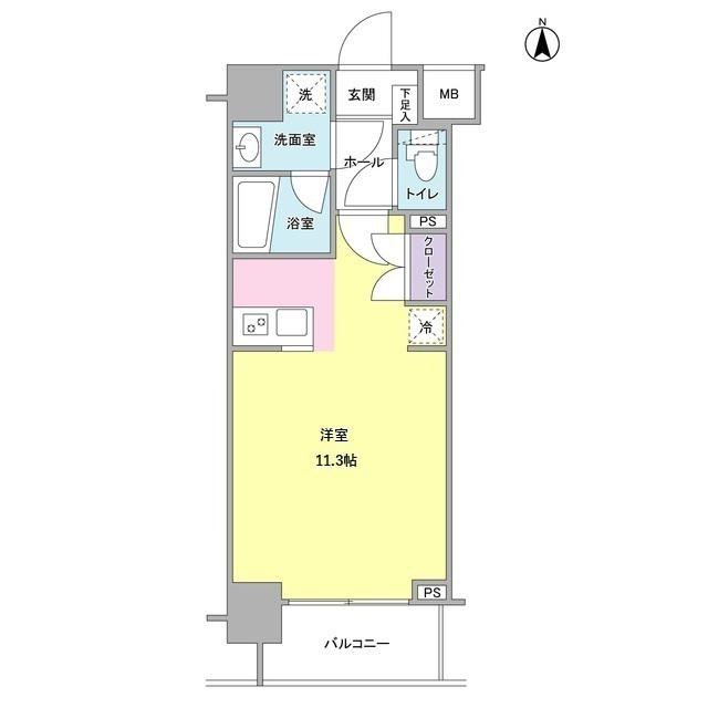 モンレーヴ錦糸町 (ワンルーム/2階)の間取り写真