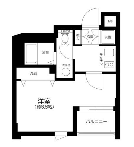 アーバイルGRANDE中野(1K/4階)の間取り写真