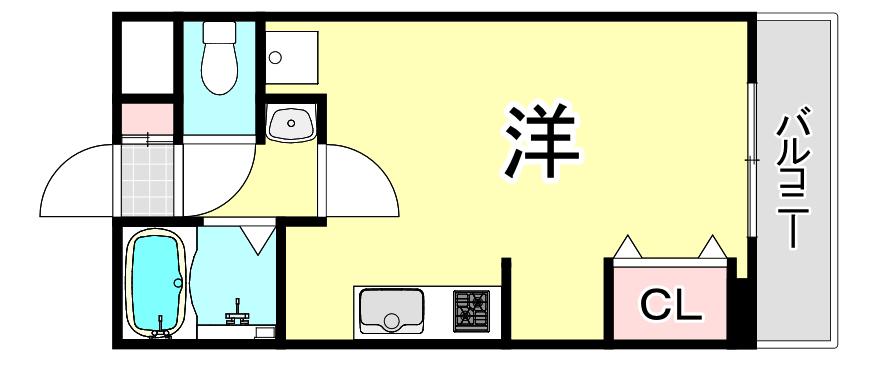 HAYASHIビル(ワンルーム/5階)の間取り写真